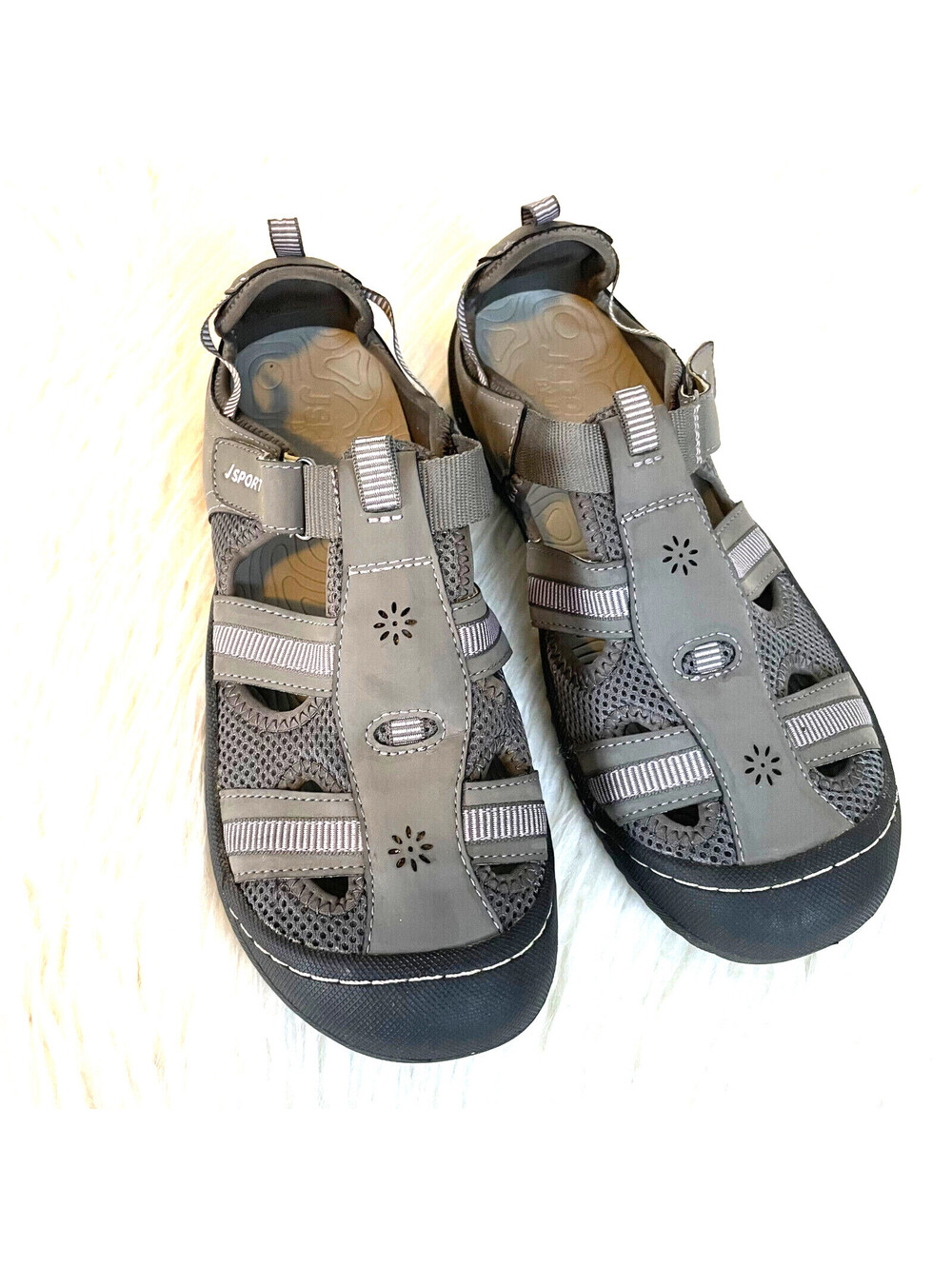 *JSPORT* Jambu Women Gray Athletic All Terrain Slip On Sneaker Size 9.5M Regat